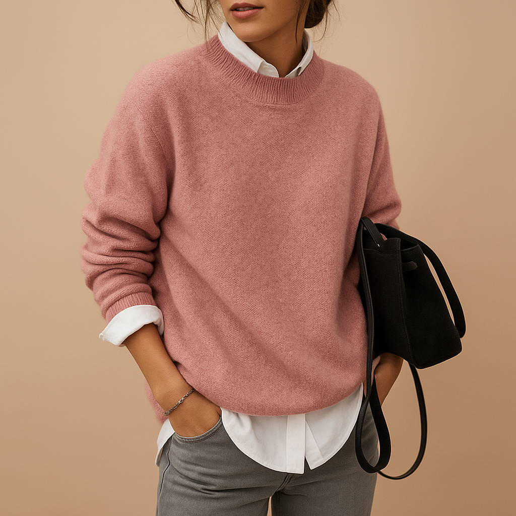 Elegant Women's Woolen Sweater - Minimalist Design, Comfortable Fit, Available in Black, Beige, Taupe, Sizes S to 3XL 0