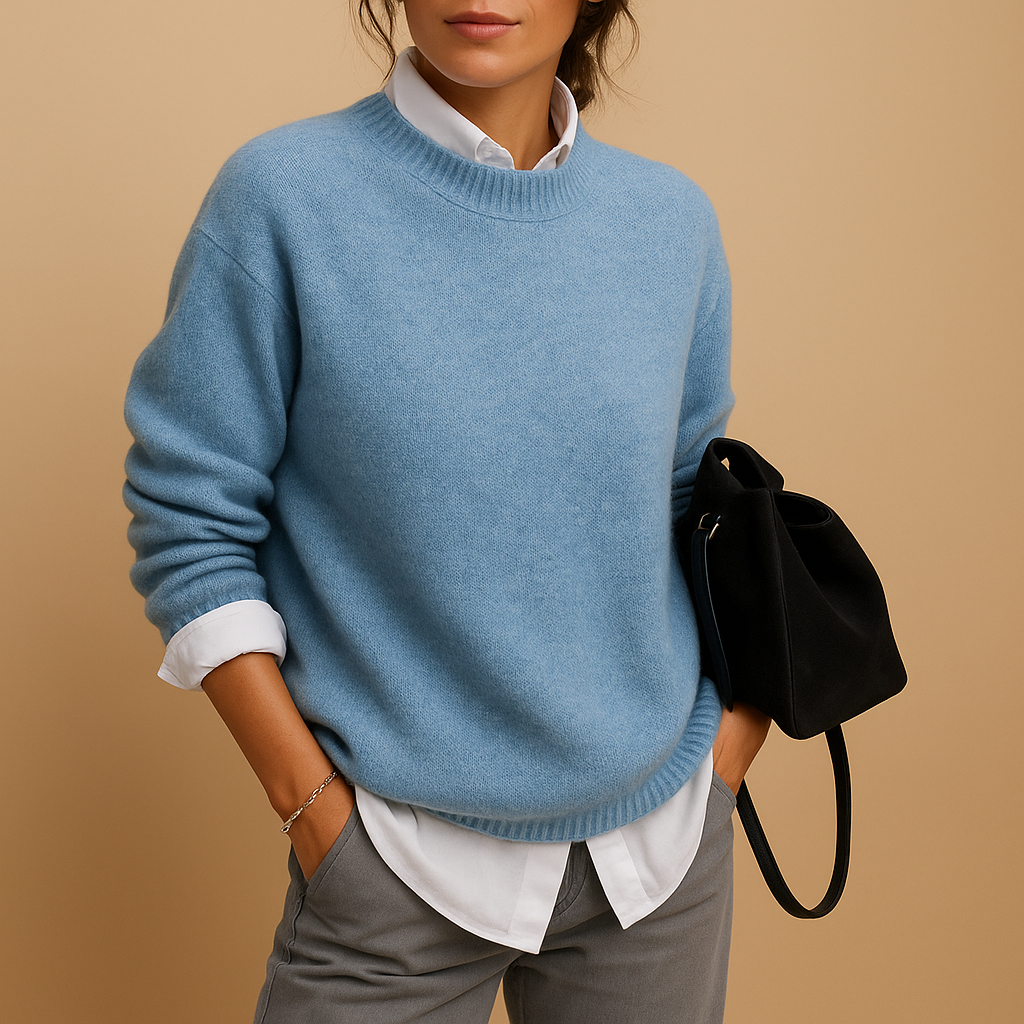 Elegant Women's Woolen Sweater - Minimalist Design, Comfortable Fit, Available in Black, Beige, Taupe, Sizes S to 3XL 2