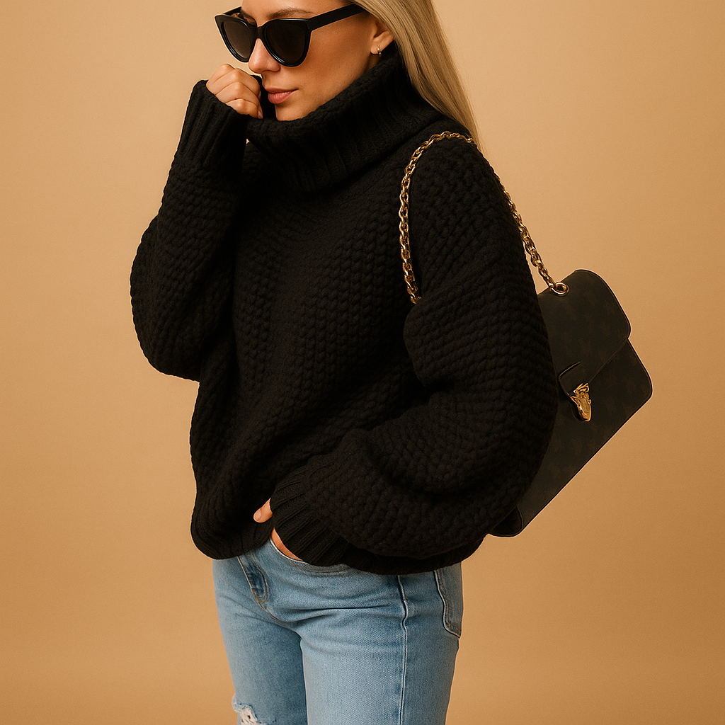 Warm Knitted Women's Sweater – Relaxed Fit, Breathable Knit, Available in Multiple Colors 2